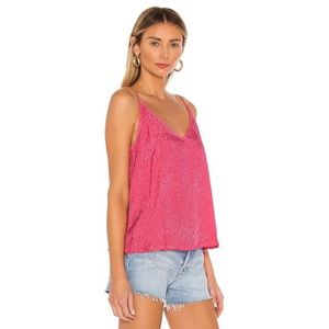 Nation LTD Aya V Back Cami Tank in Pink Size Medium